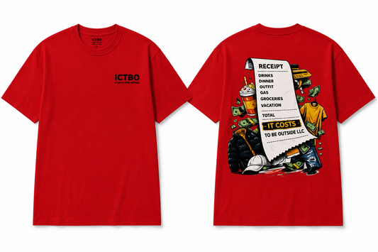 ❤️ It Costs to Be Outside™ Receipt Tee – Red