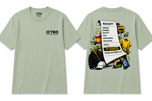 💚 It Costs to Be Outside™ Receipt Tee – Sage Green